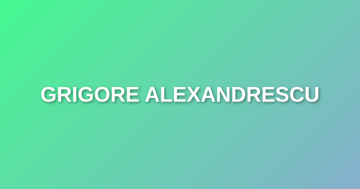 Grigore Alexandrescu