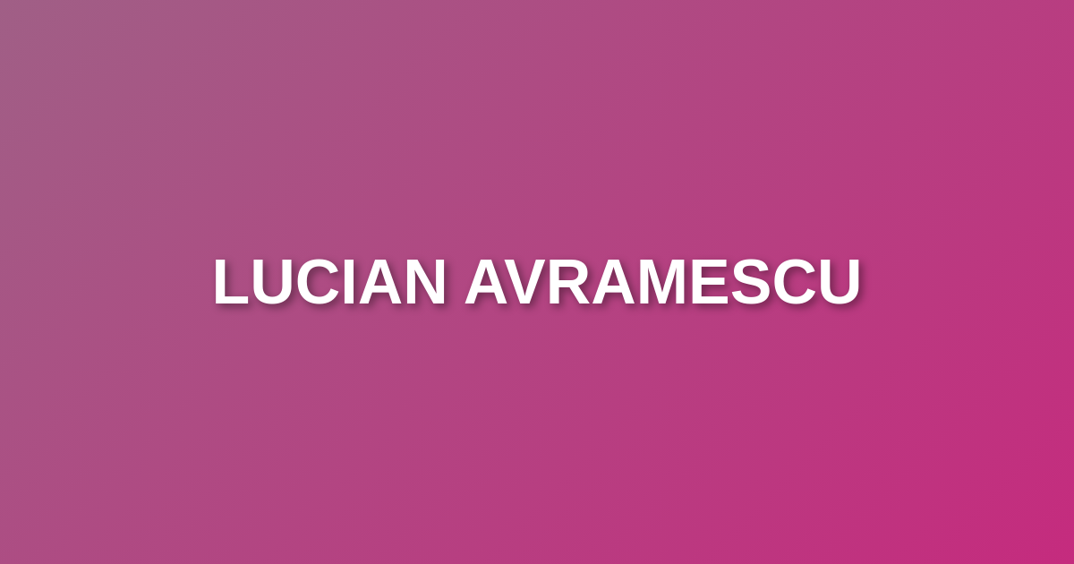 Lucian Avramescu