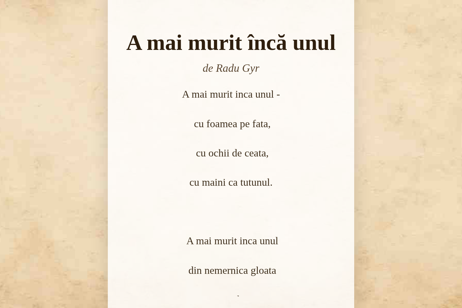 A mai murit încă unul