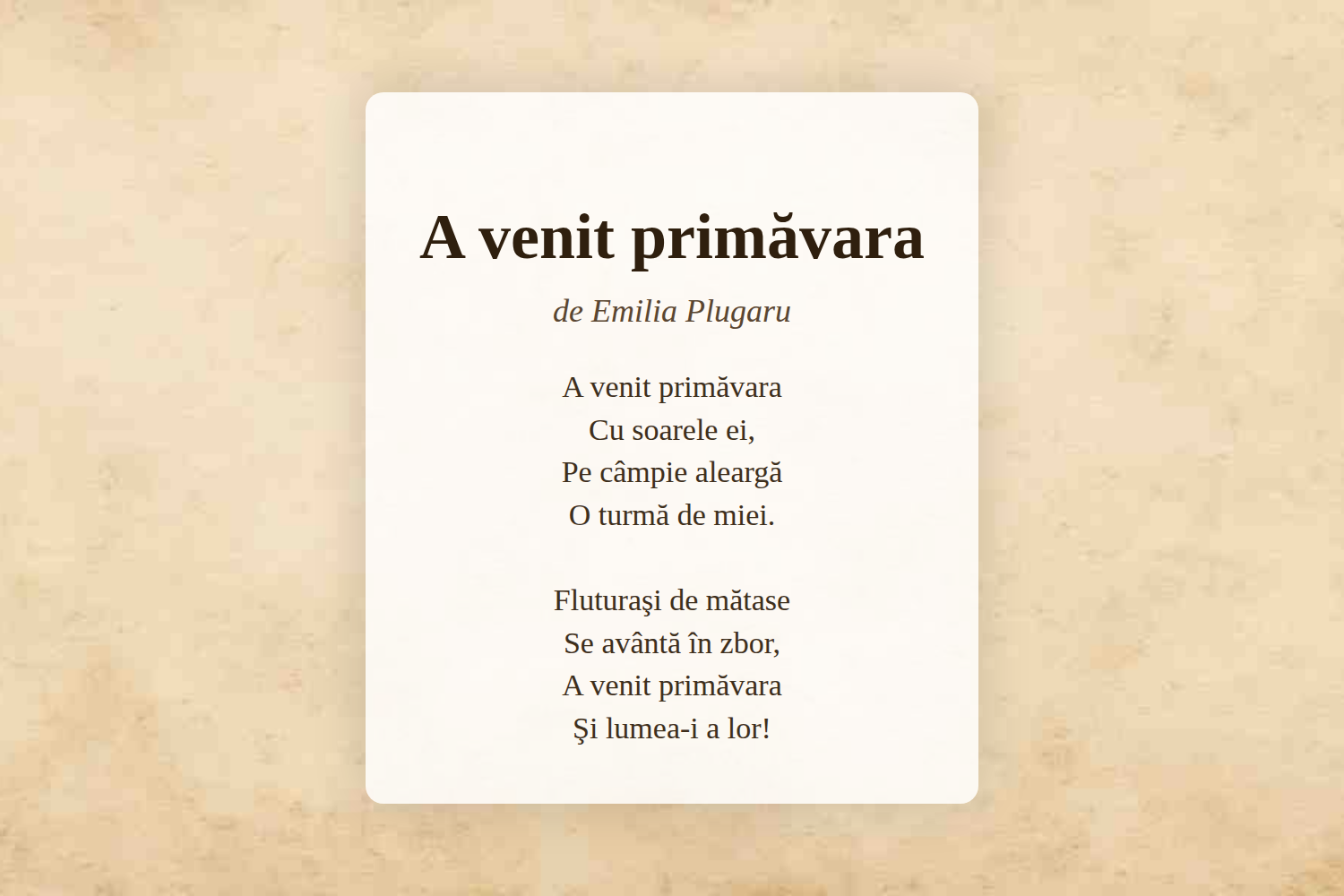 A venit primăvara
