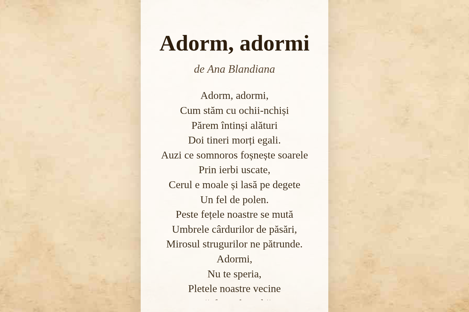 Adorm, adormi