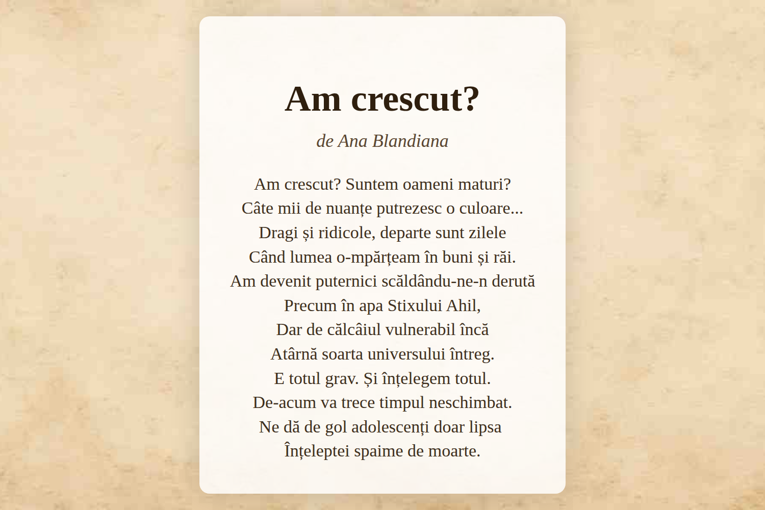 Am crescut?