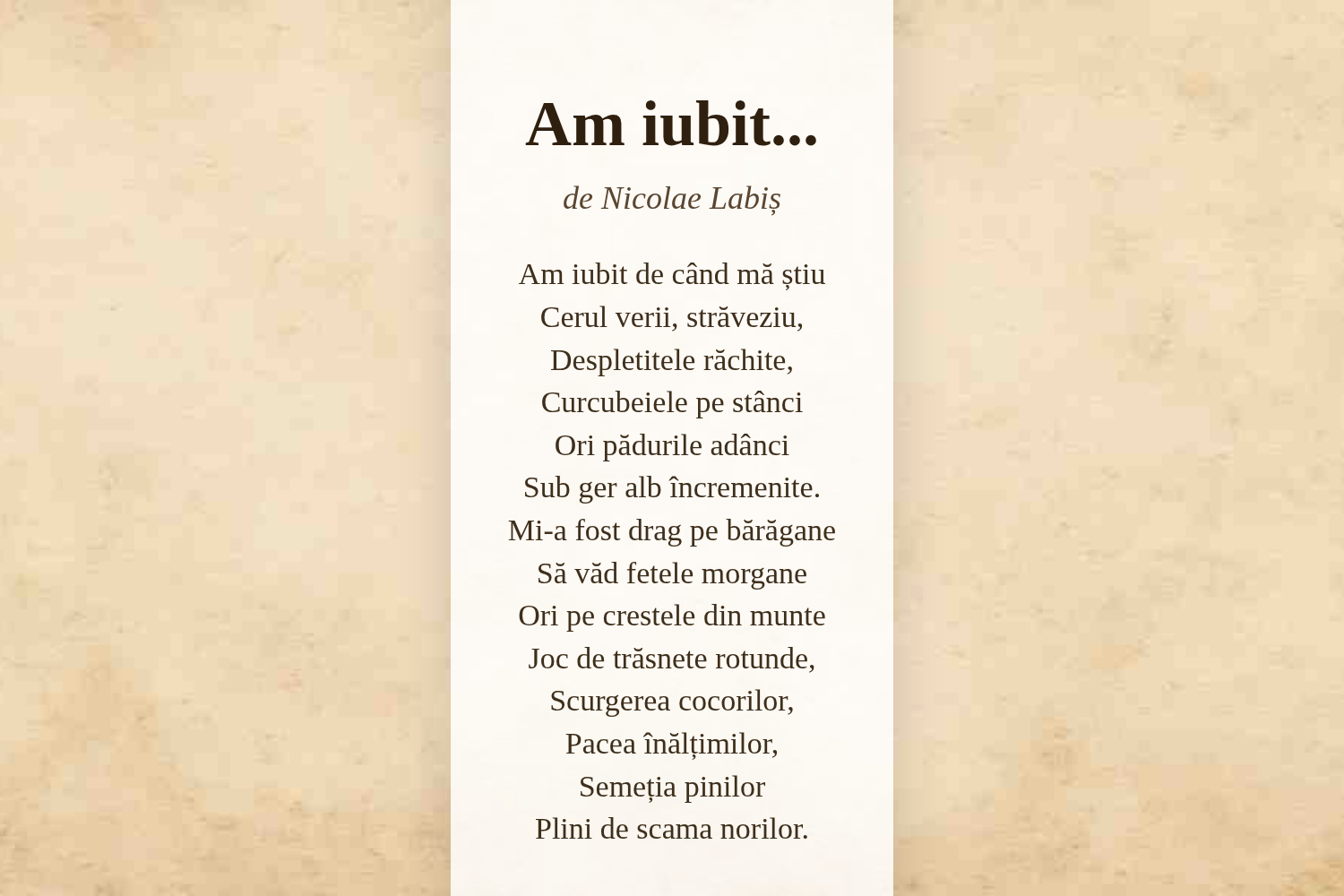Am iubit...