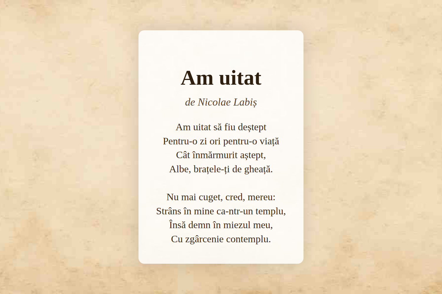 Am uitat