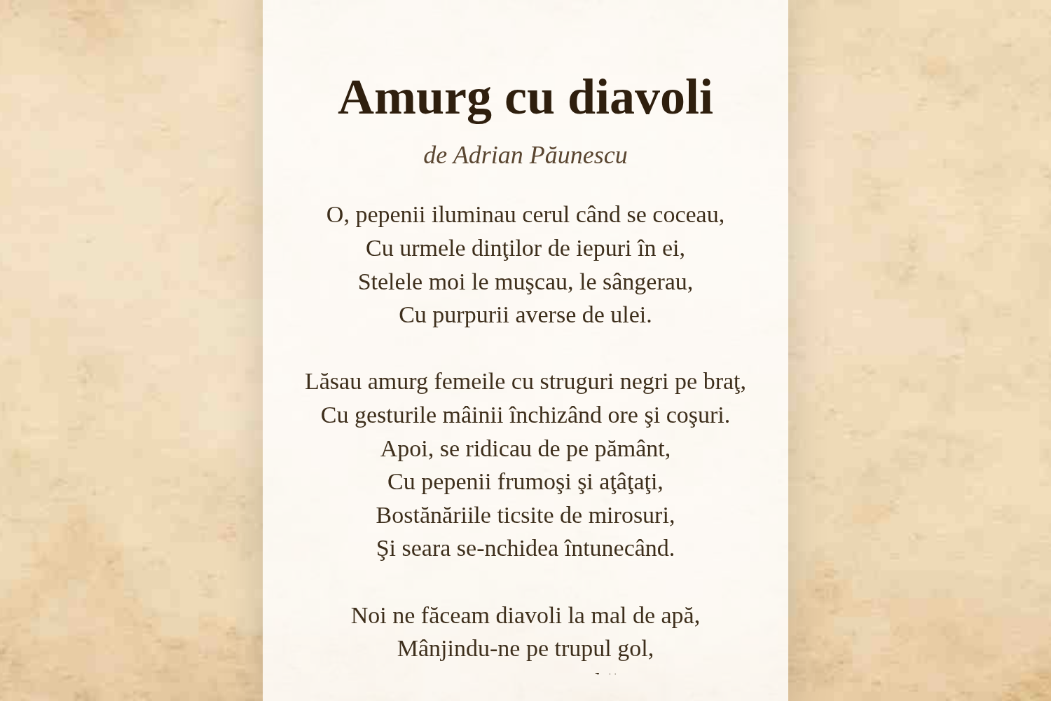 Amurg cu diavoli