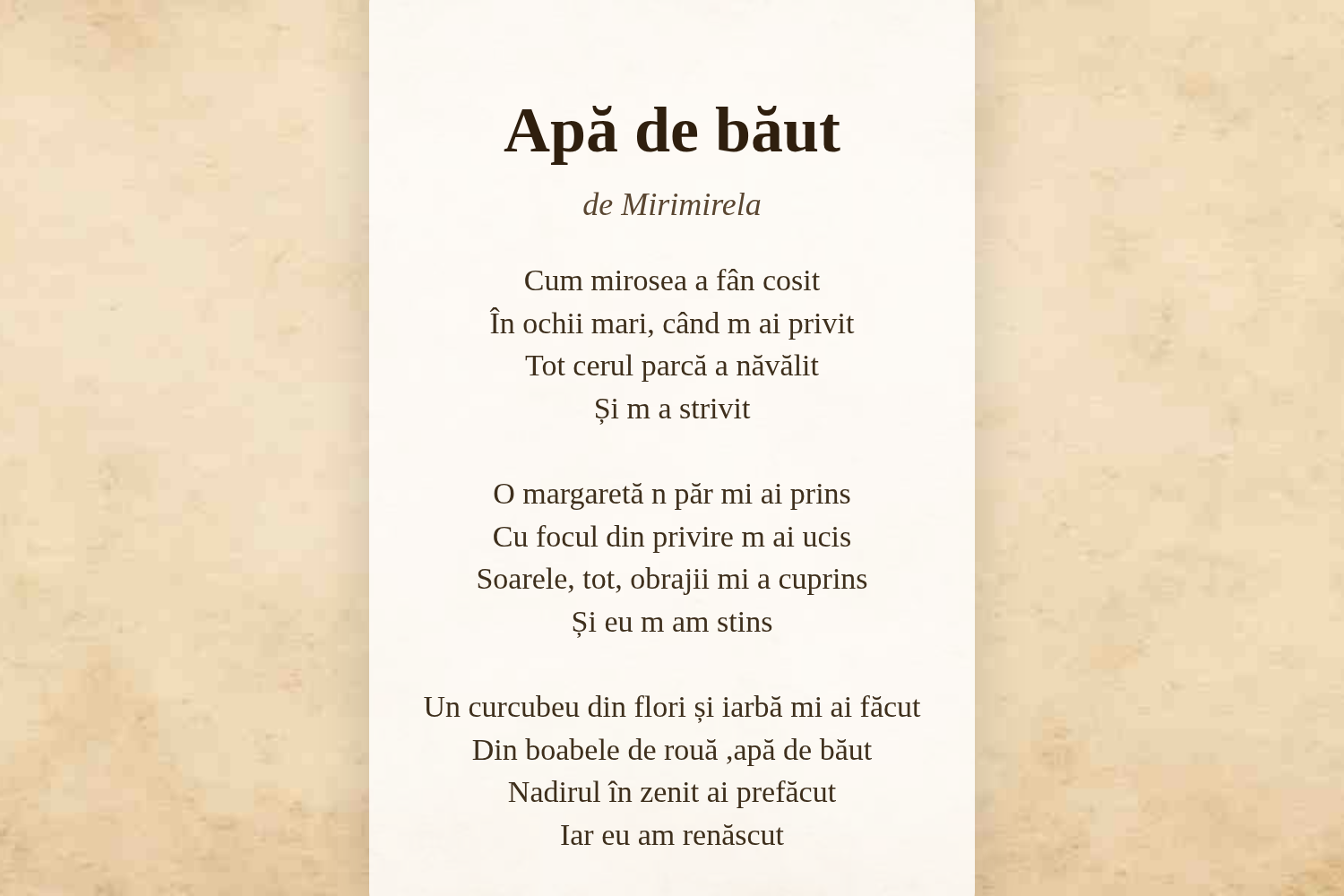 Apă de băut