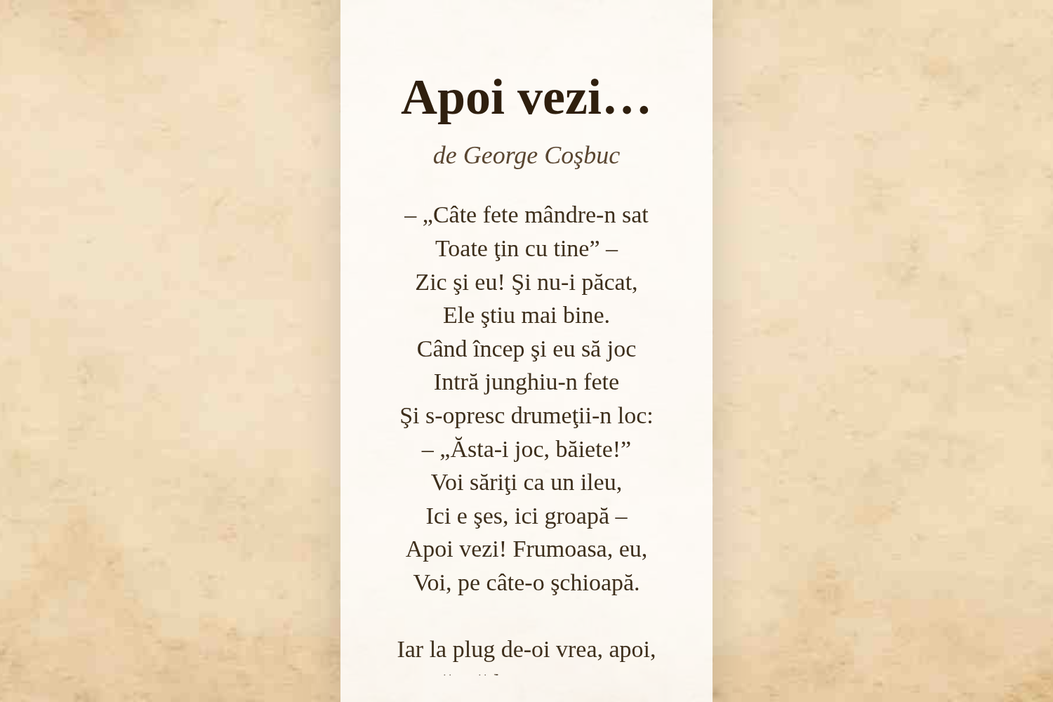 Apoi vezi…