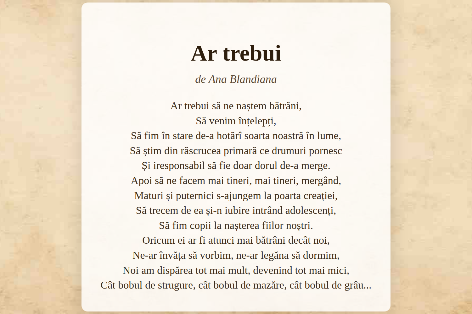 Ar trebui