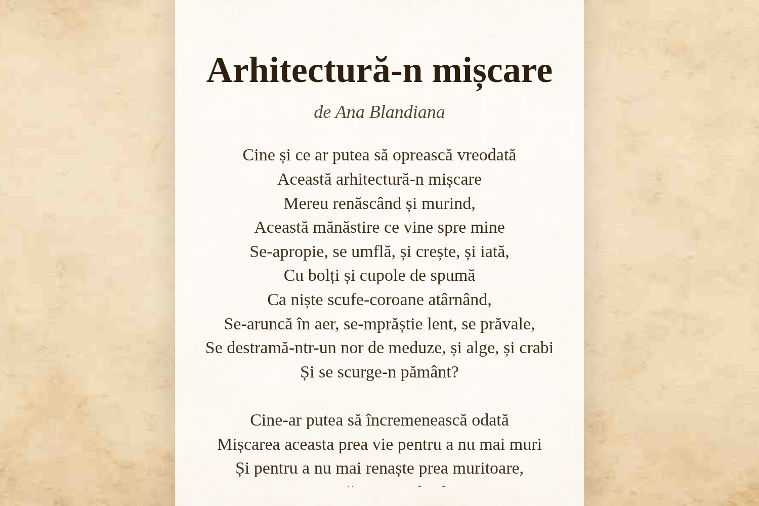 Arhitectură-n mișcare