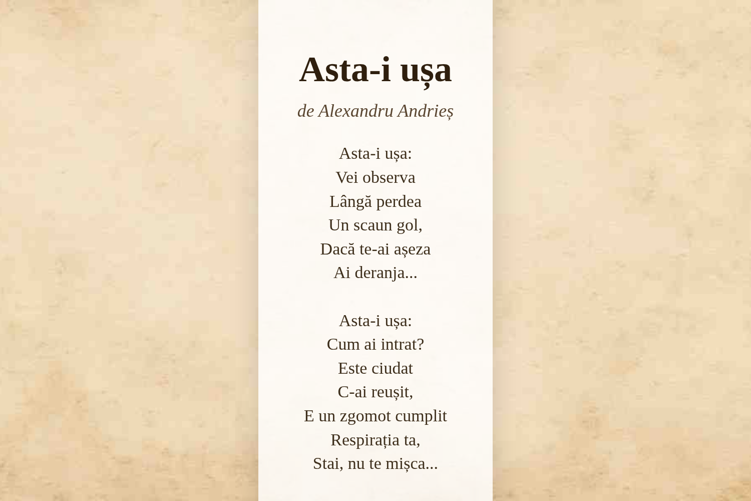 Asta-i ușa