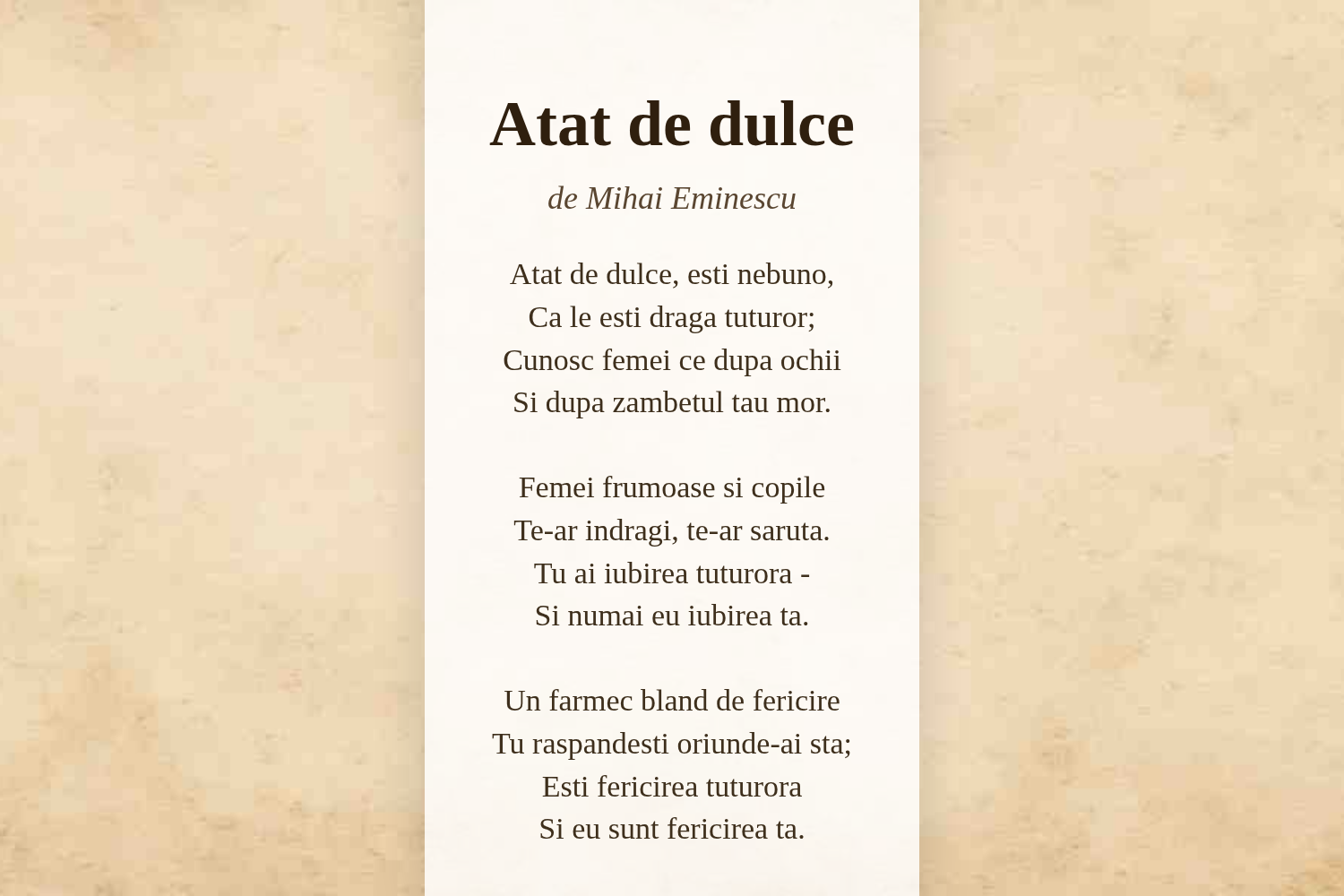 Atat de dulce