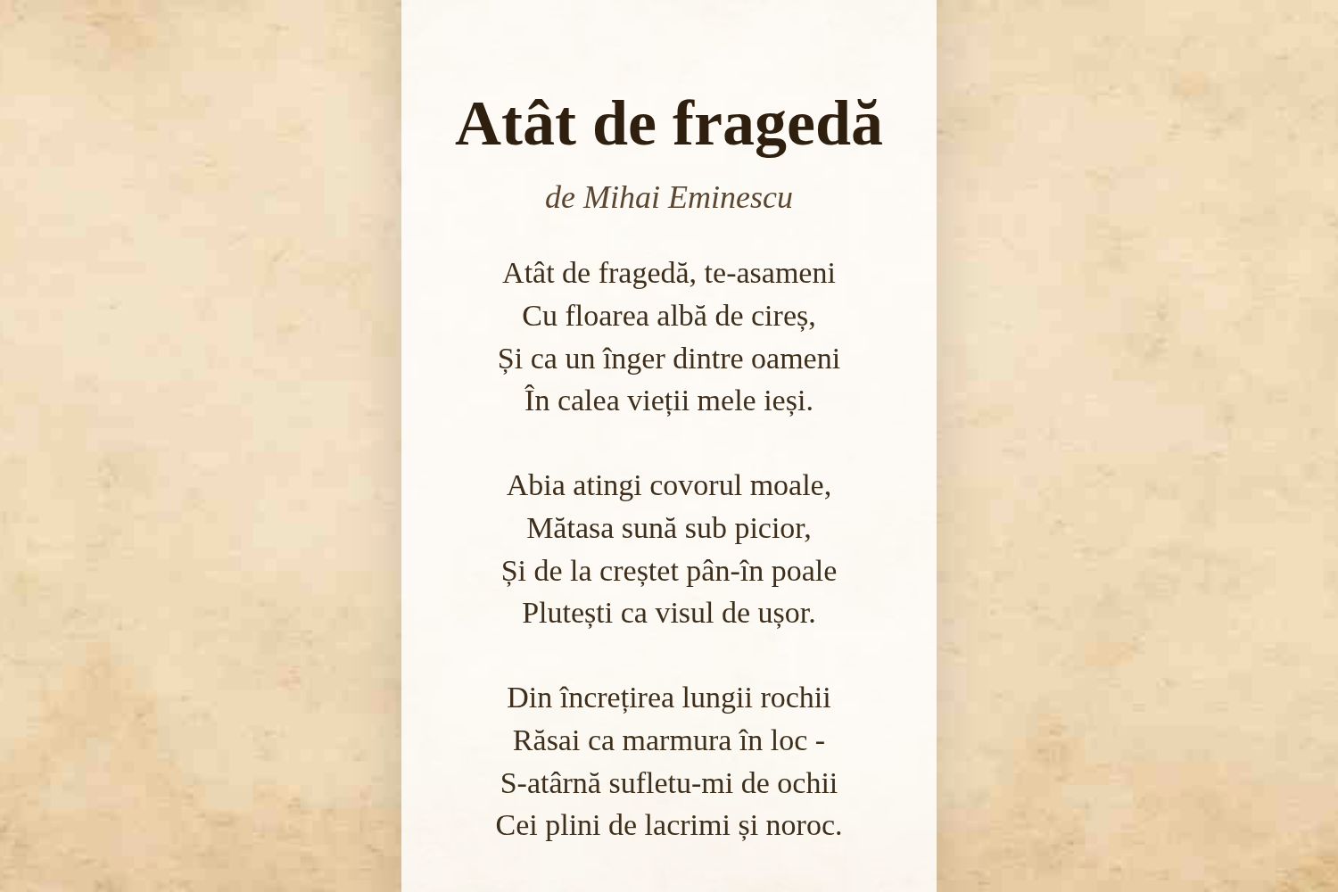 Atât de fragedă