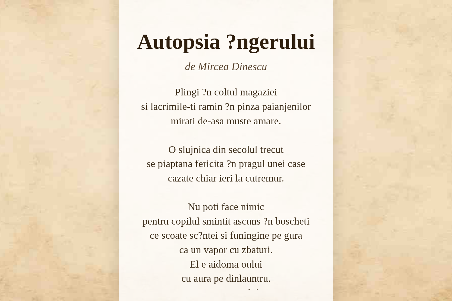 Autopsia ?ngerului