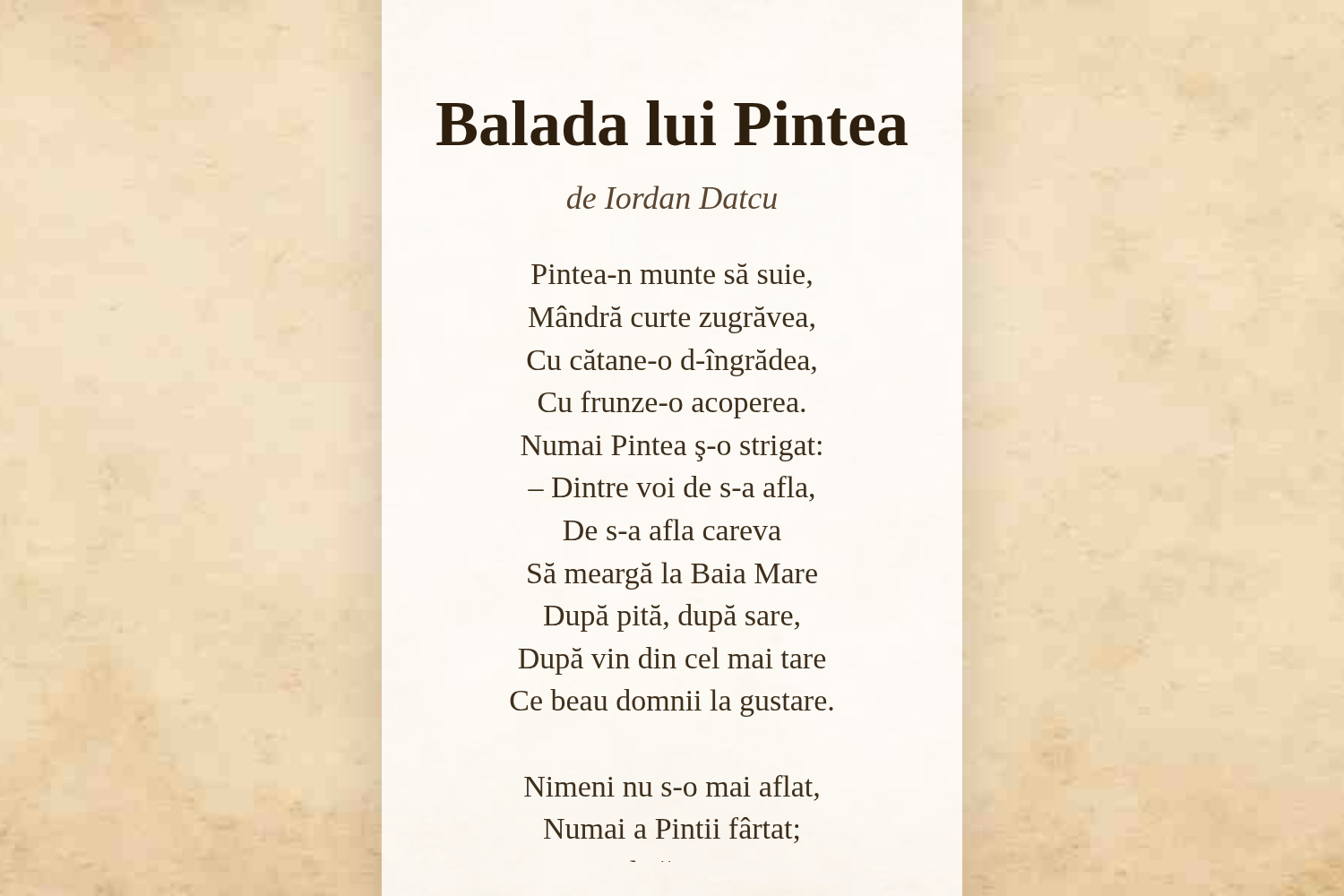 Balada lui Pintea