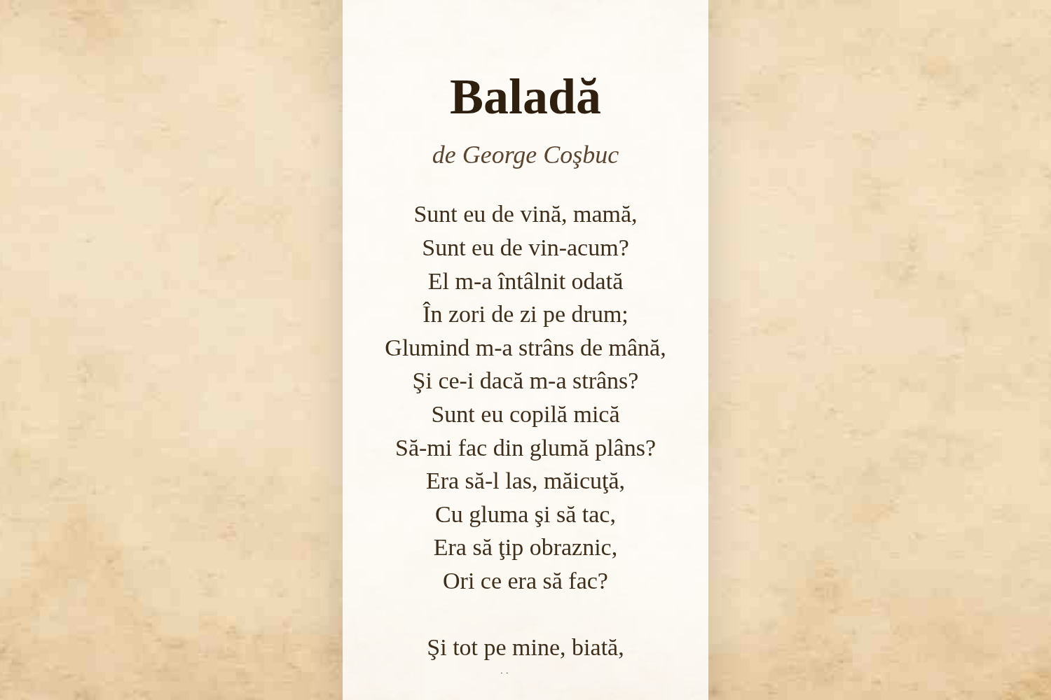 Baladă