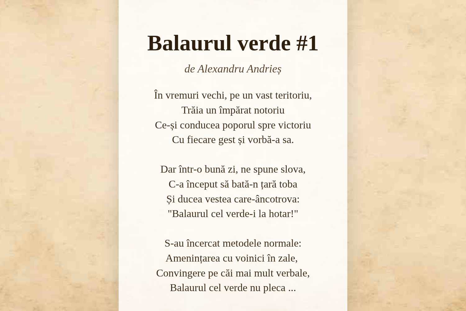 Balaurul verde #1