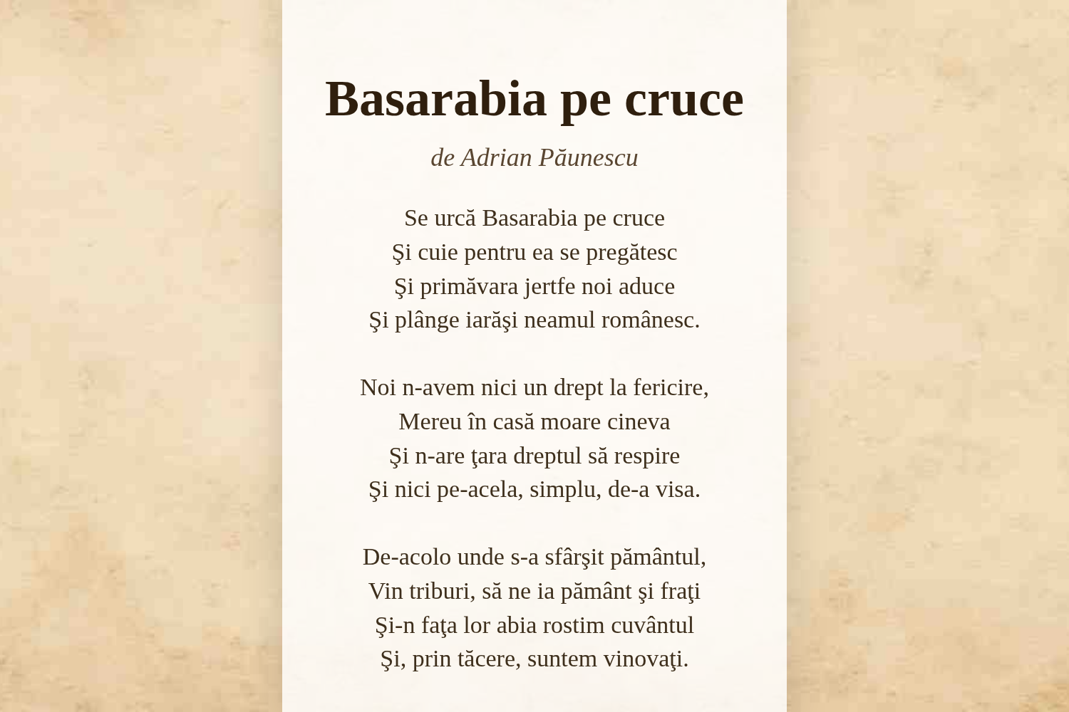 Basarabia pe cruce