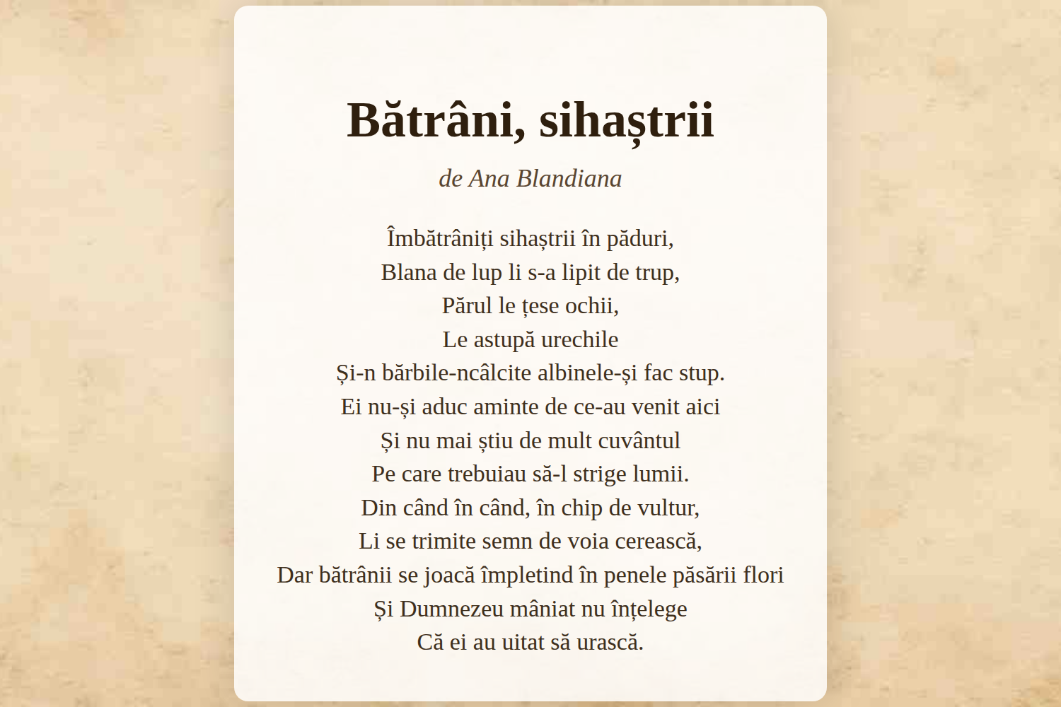Bătrâni, sihaștrii