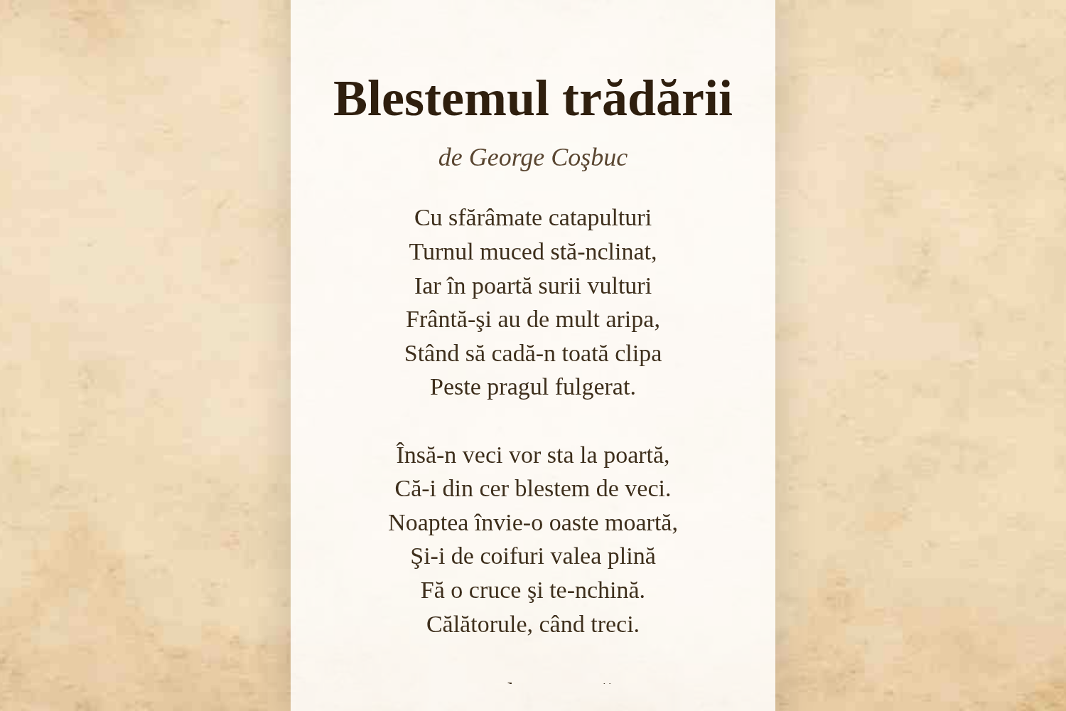 Blestemul trădării