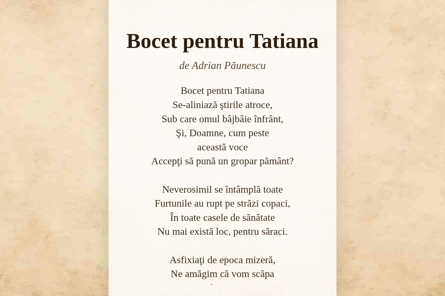 Bocet pentru Tatiana