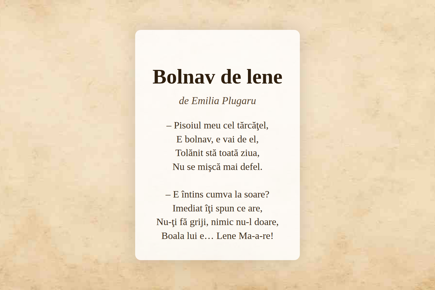 Bolnav de lene