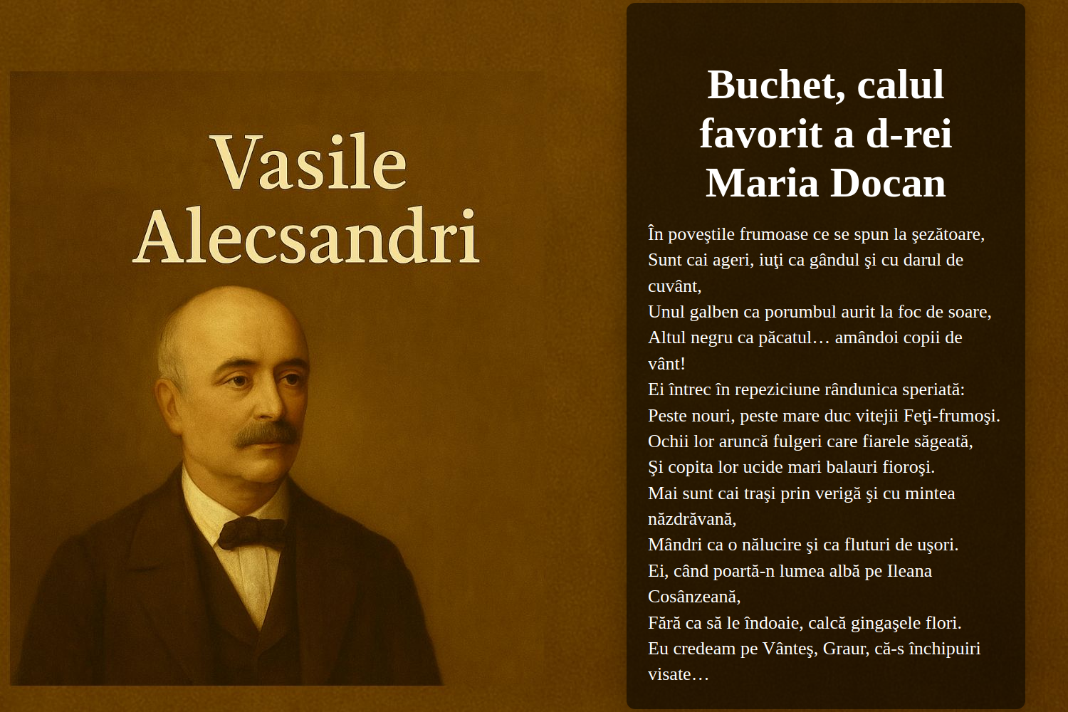 Buchet, calul favorit a d-rei Maria Docan