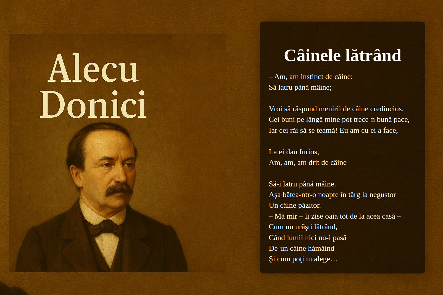 Câinele lătrând