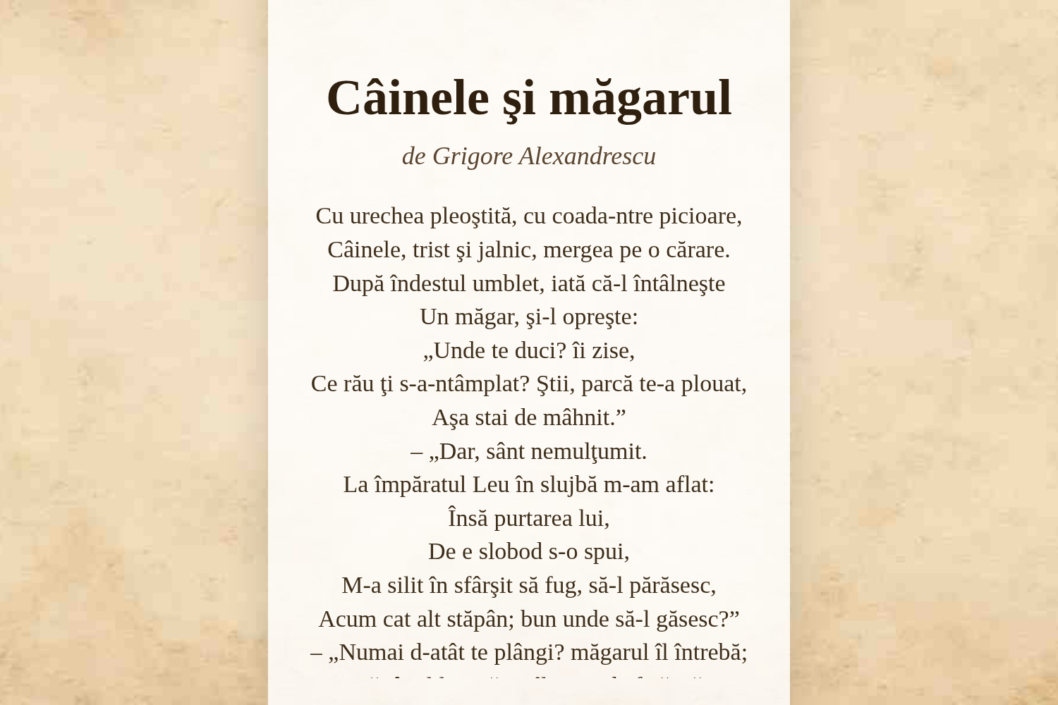 Câinele şi măgarul