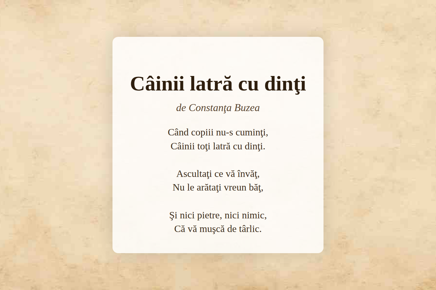 Câinii latră cu dinţi