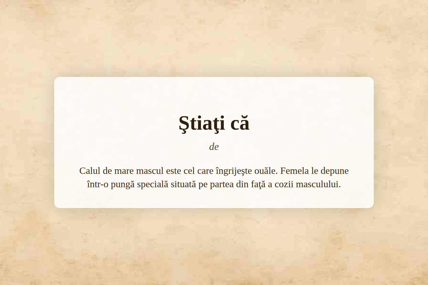 Ştiaţi că