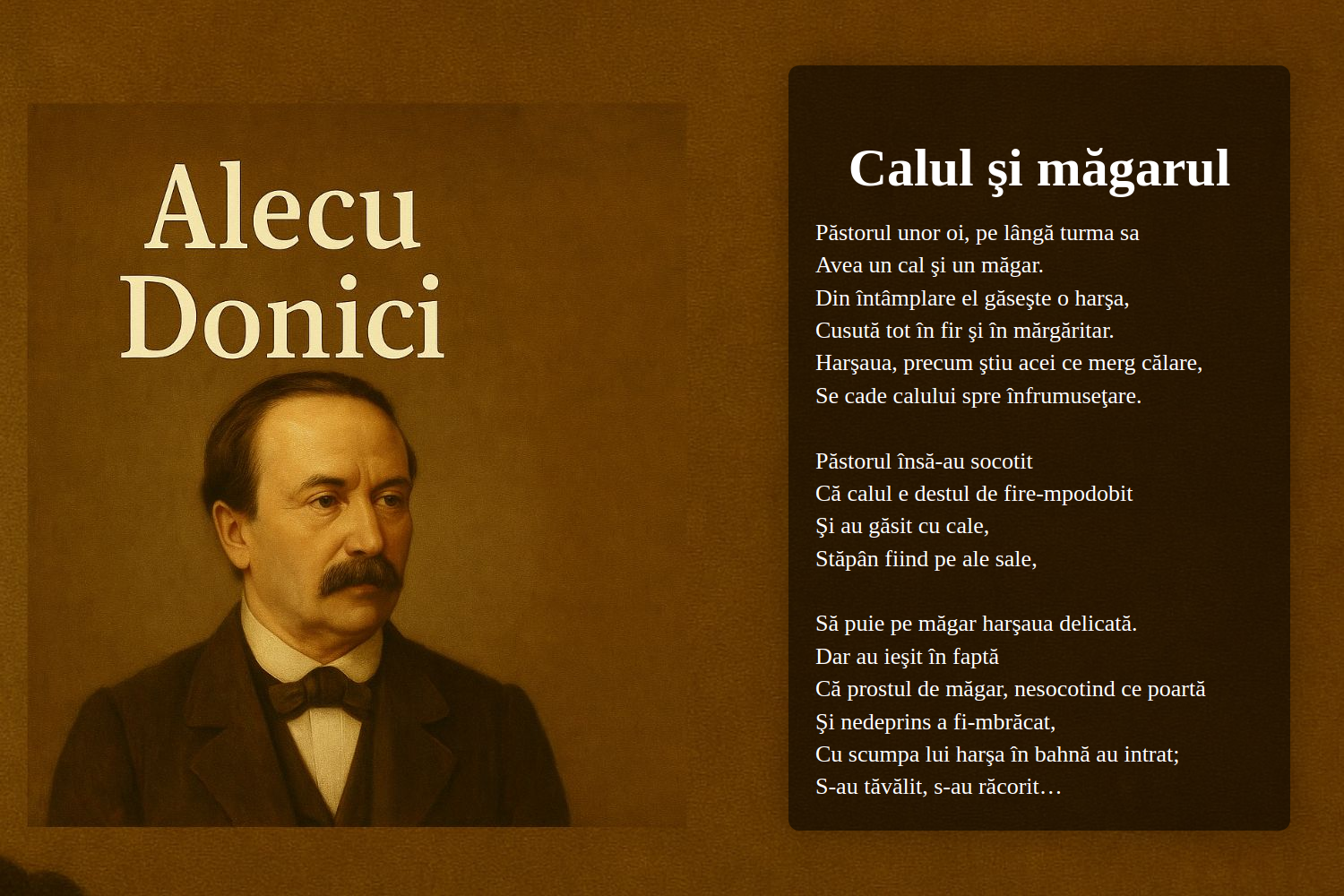 Calul şi măgarul