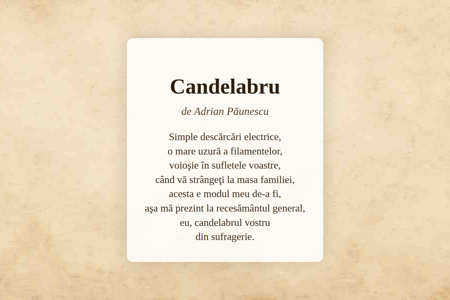 Candelabru