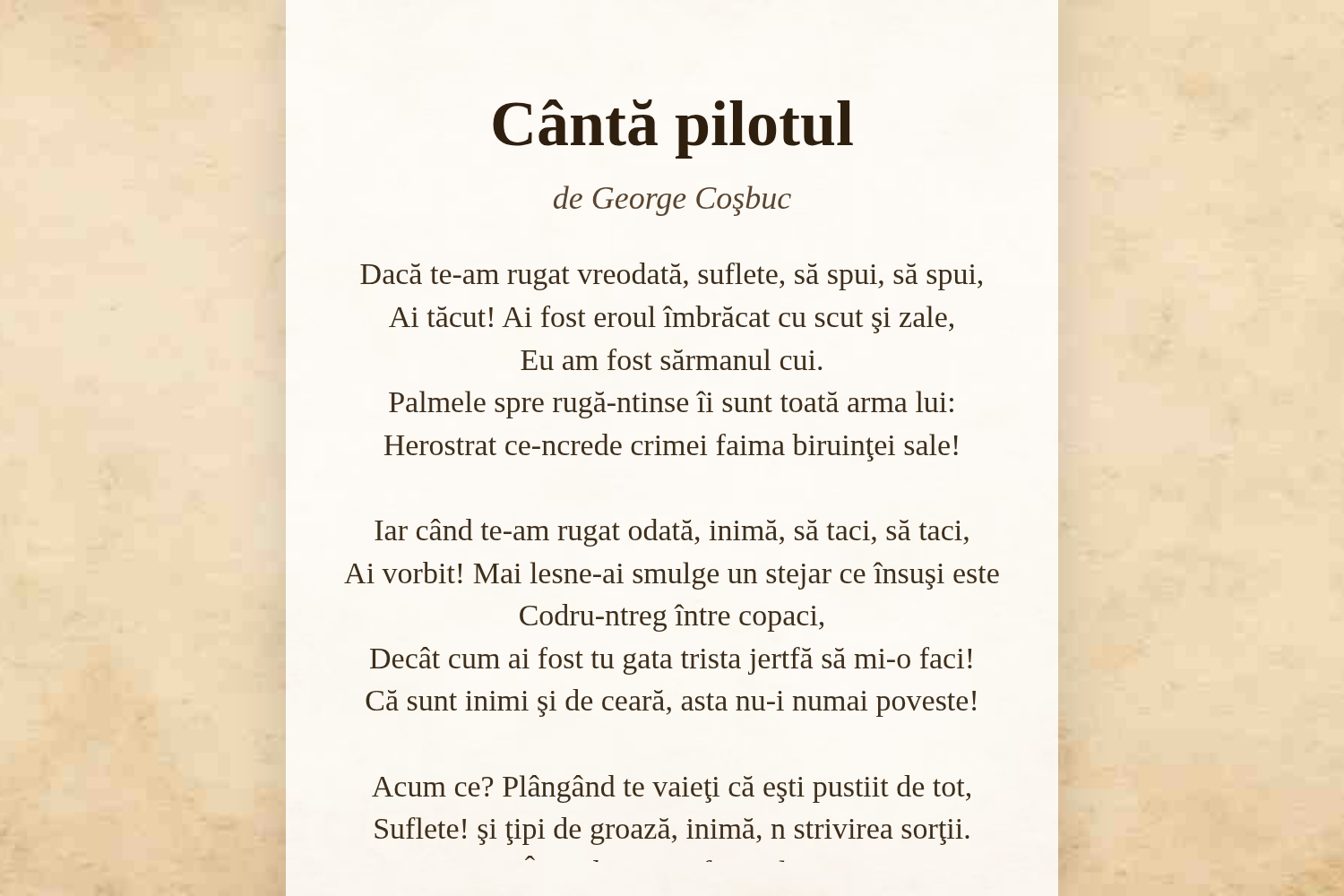 Cântă pilotul