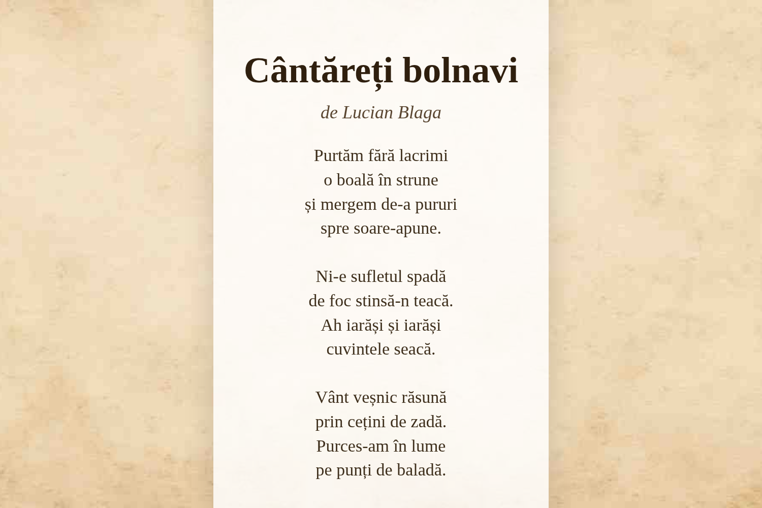 Cântăreți bolnavi