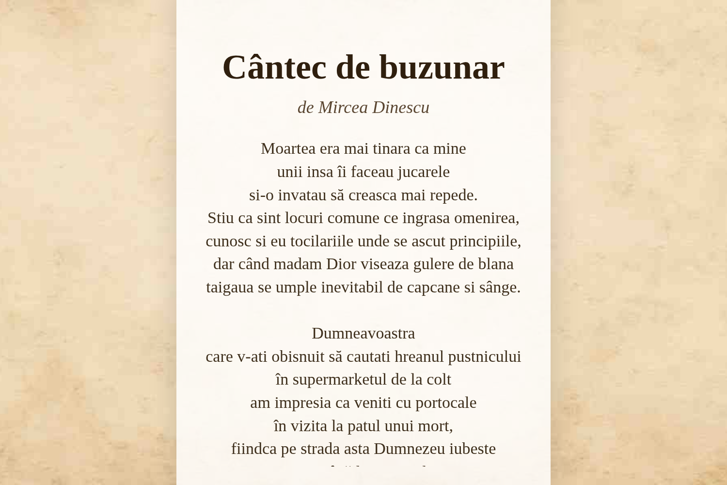 Cântec de buzunar