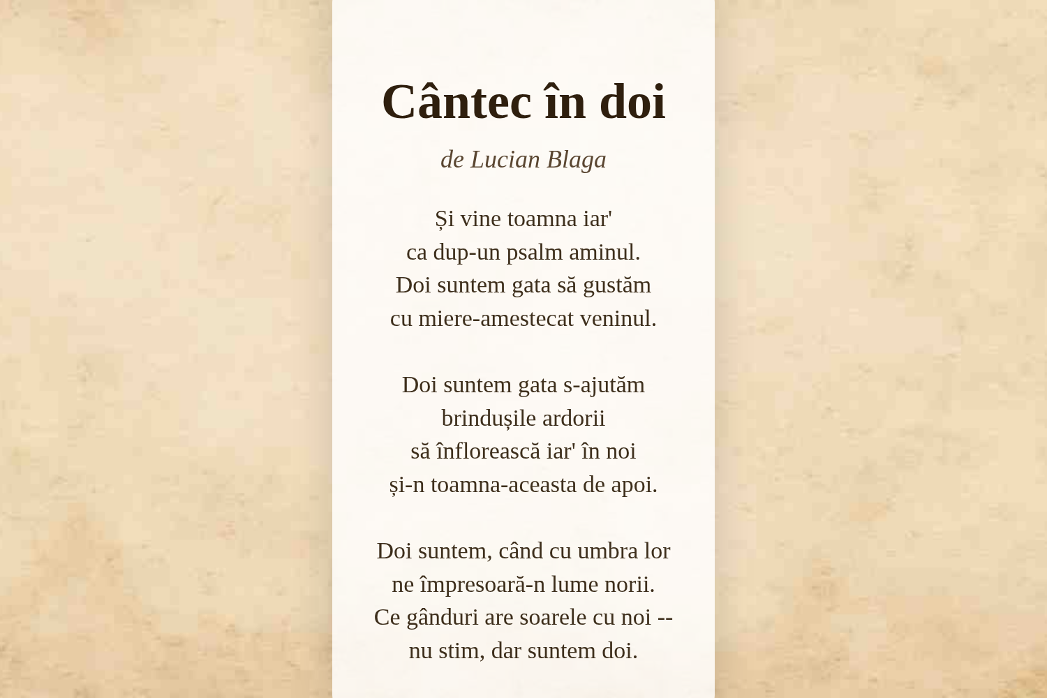 Cântec în doi