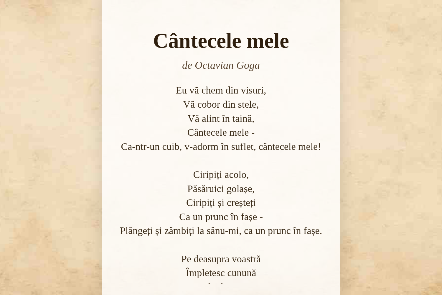 Cântecele mele