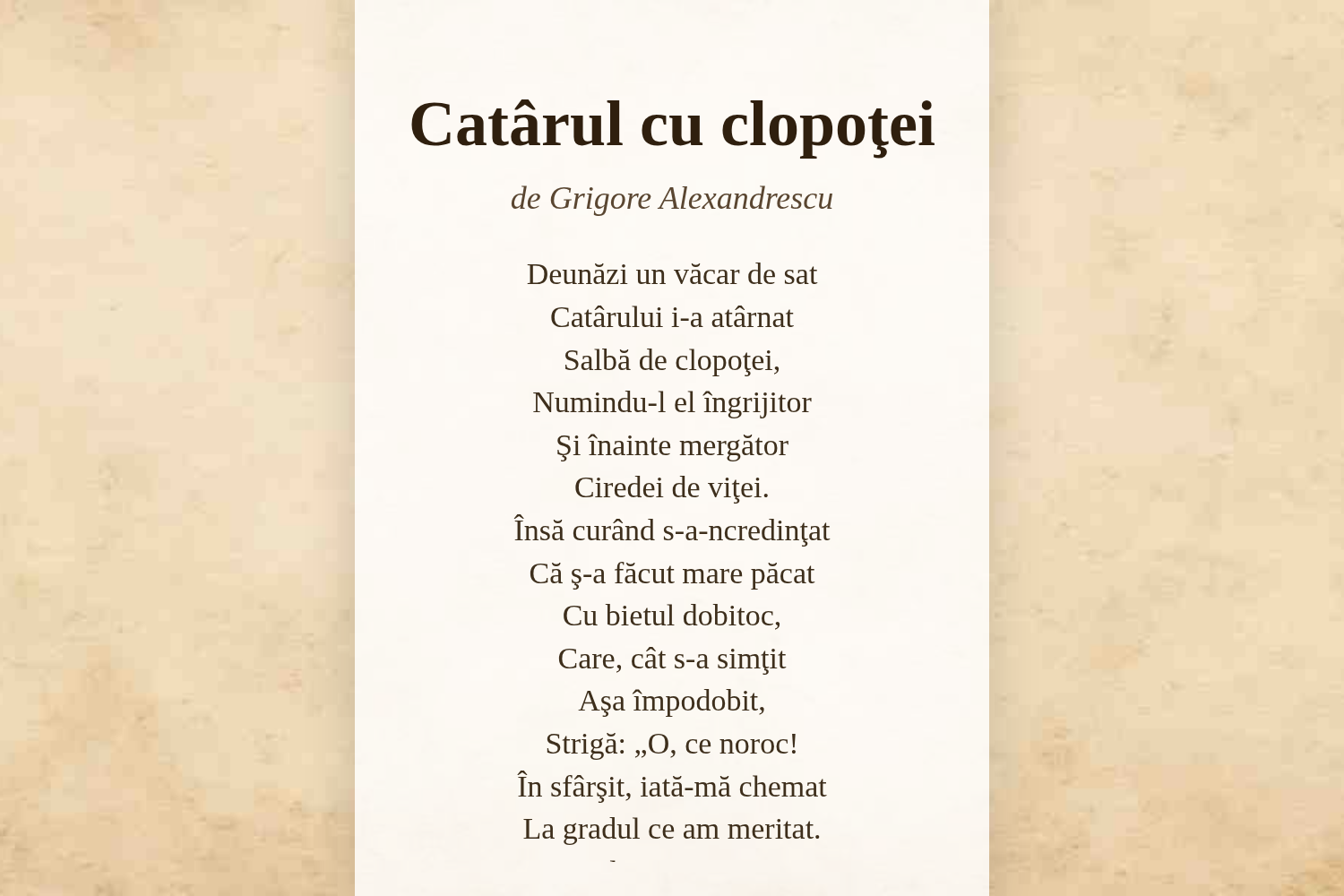 Catârul cu clopoţei