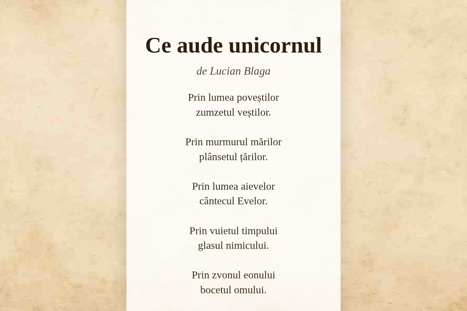 Ce aude unicornul