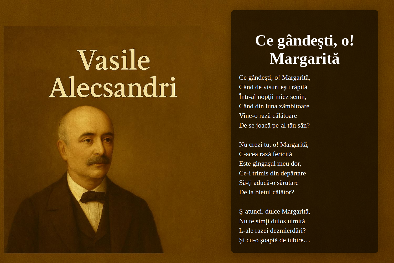 Ce gândeşti, o! Margarită