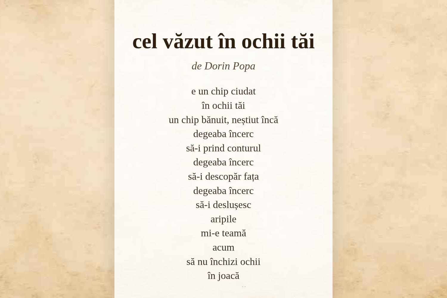 cel văzut în ochii tăi