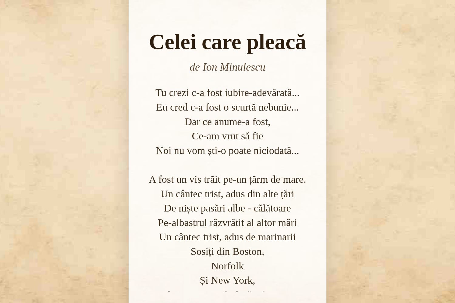 Celei care pleacă