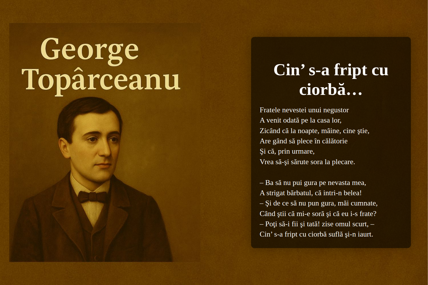 Cin’ s-a fript cu ciorbă…