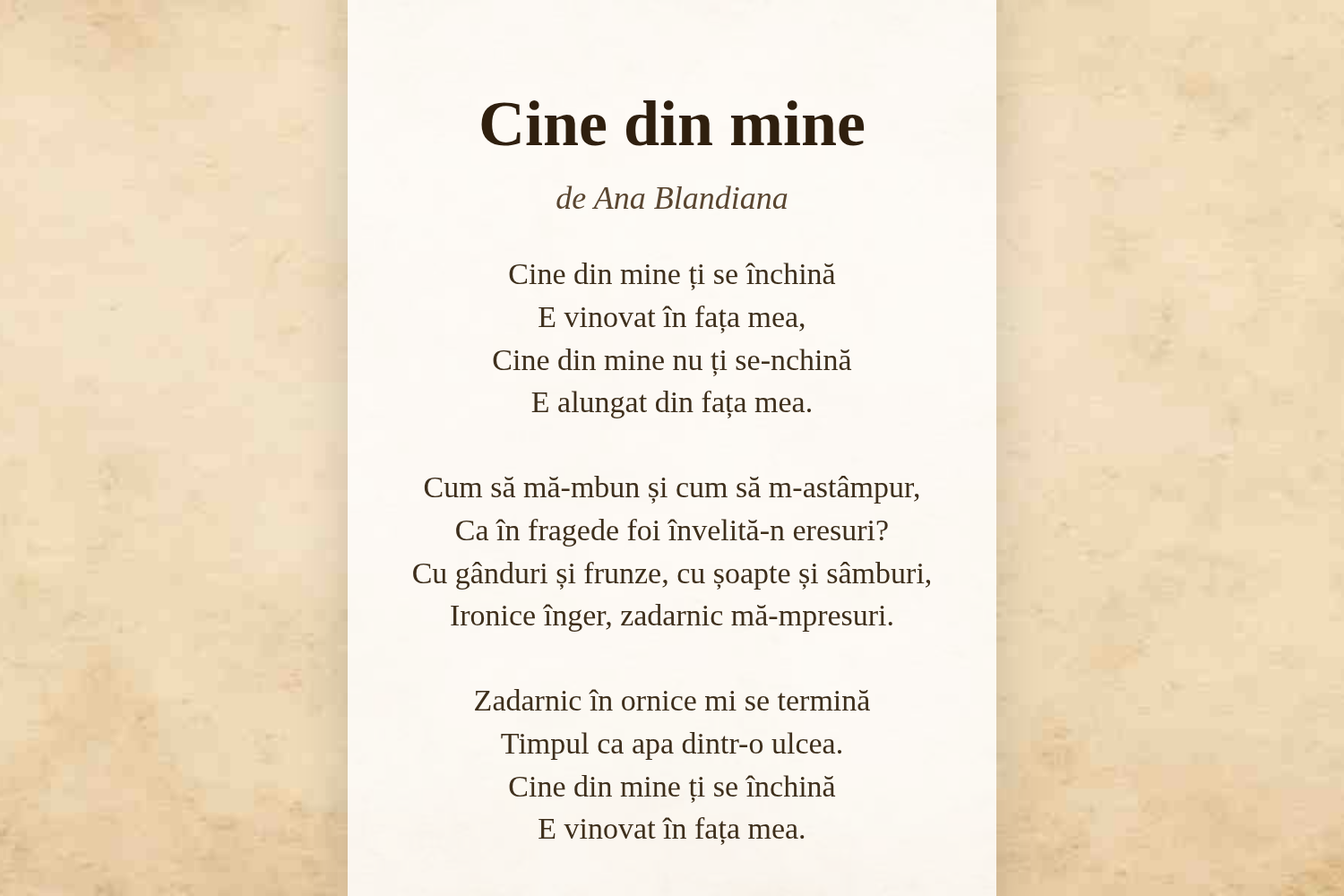 Cine din mine