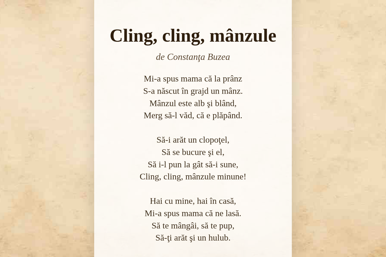 Cling, cling, mânzule