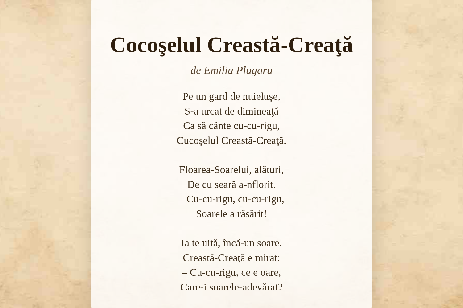 Cocoşelul Creastă-Creaţă