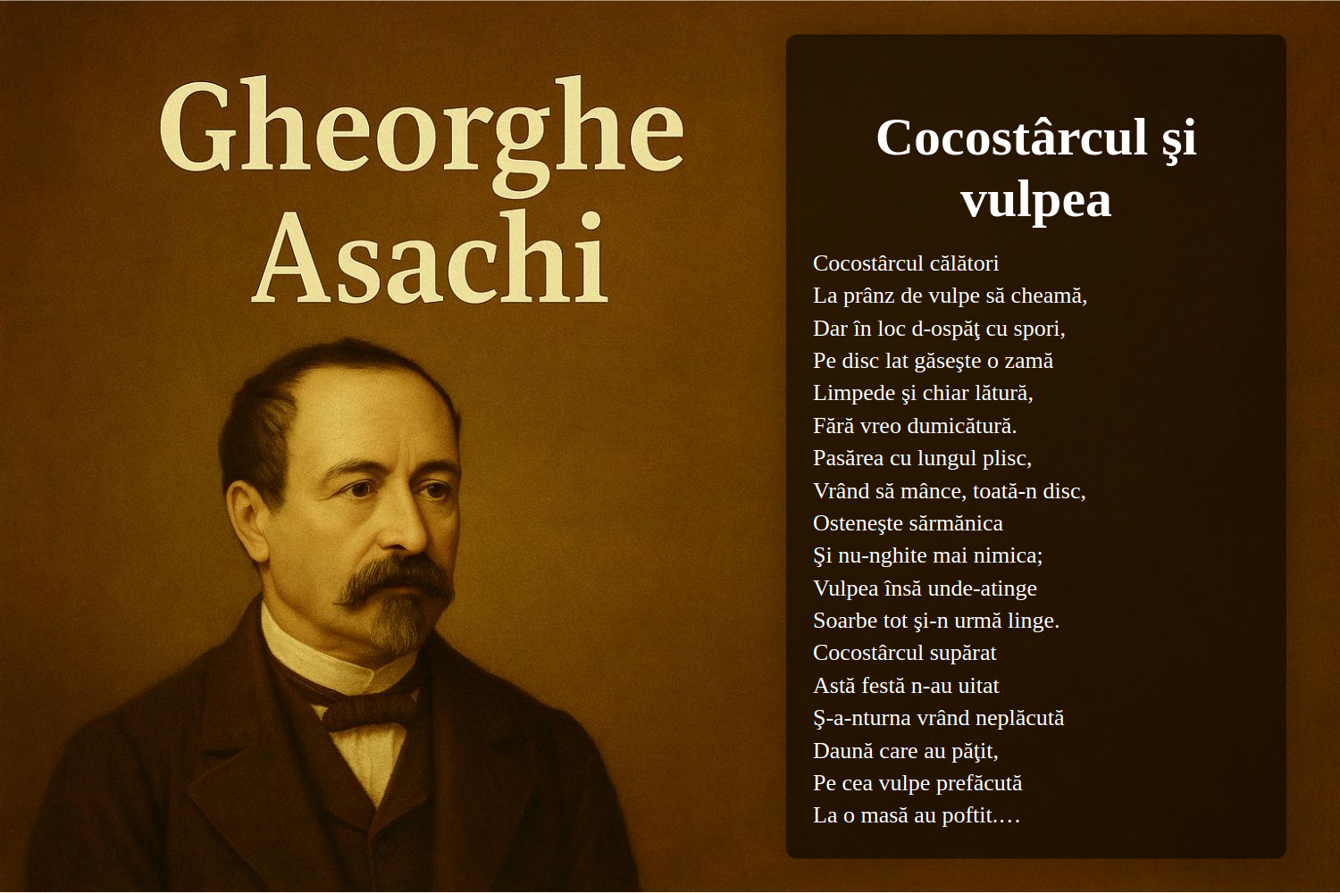 Cocostârcul şi vulpea