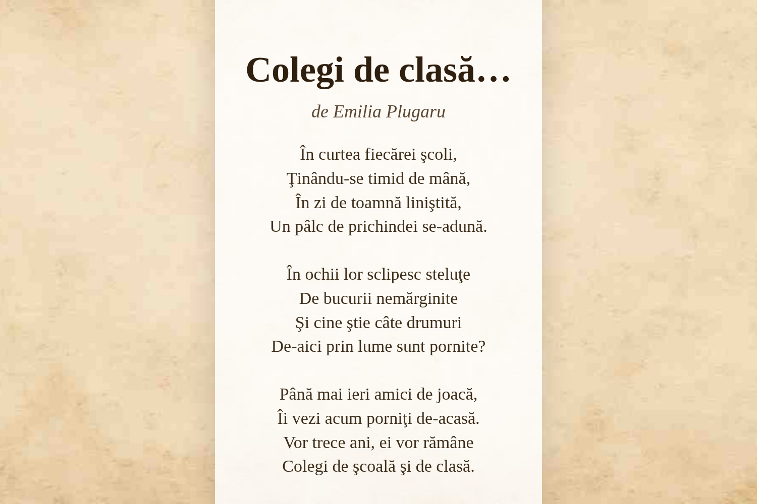 Colegi de clasă…