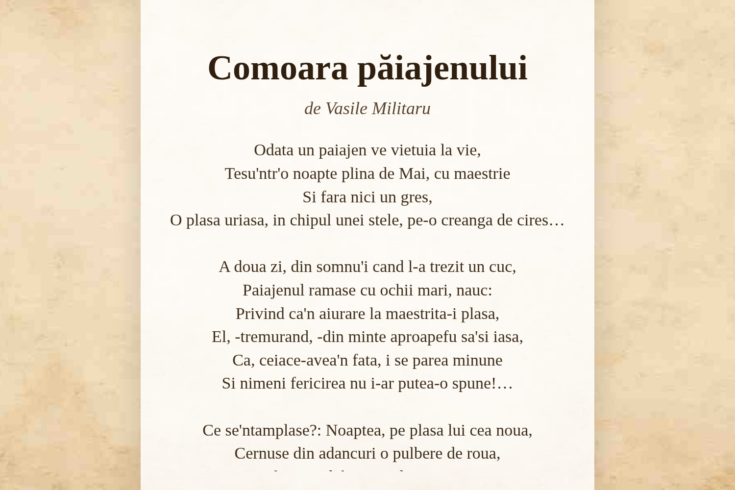 Comoara păiajenului