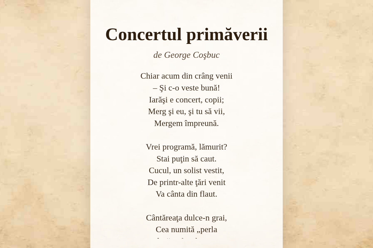 Concertul primăverii